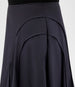 Another Tomorrow Seamed Full Skirt in Midnight – Cotton Women's Skirt