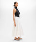 Another Tomorrow Seamed Full Skirt in White – Cotton Women's Skirt