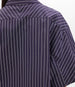 Another Tomorrow Short Sleeve Shirt in Navy/White Stripe – Cotton Women's Trousers