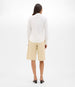 Another Tomorrow Poplin Bias Shirt in White – Cotton Women's Top