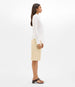 Another Tomorrow Poplin Bias Shirt in White – Cotton Women's Top