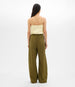 Another Tomorrow Poplin Drawcord Pant in Kelp – Cotton Women's Trousers