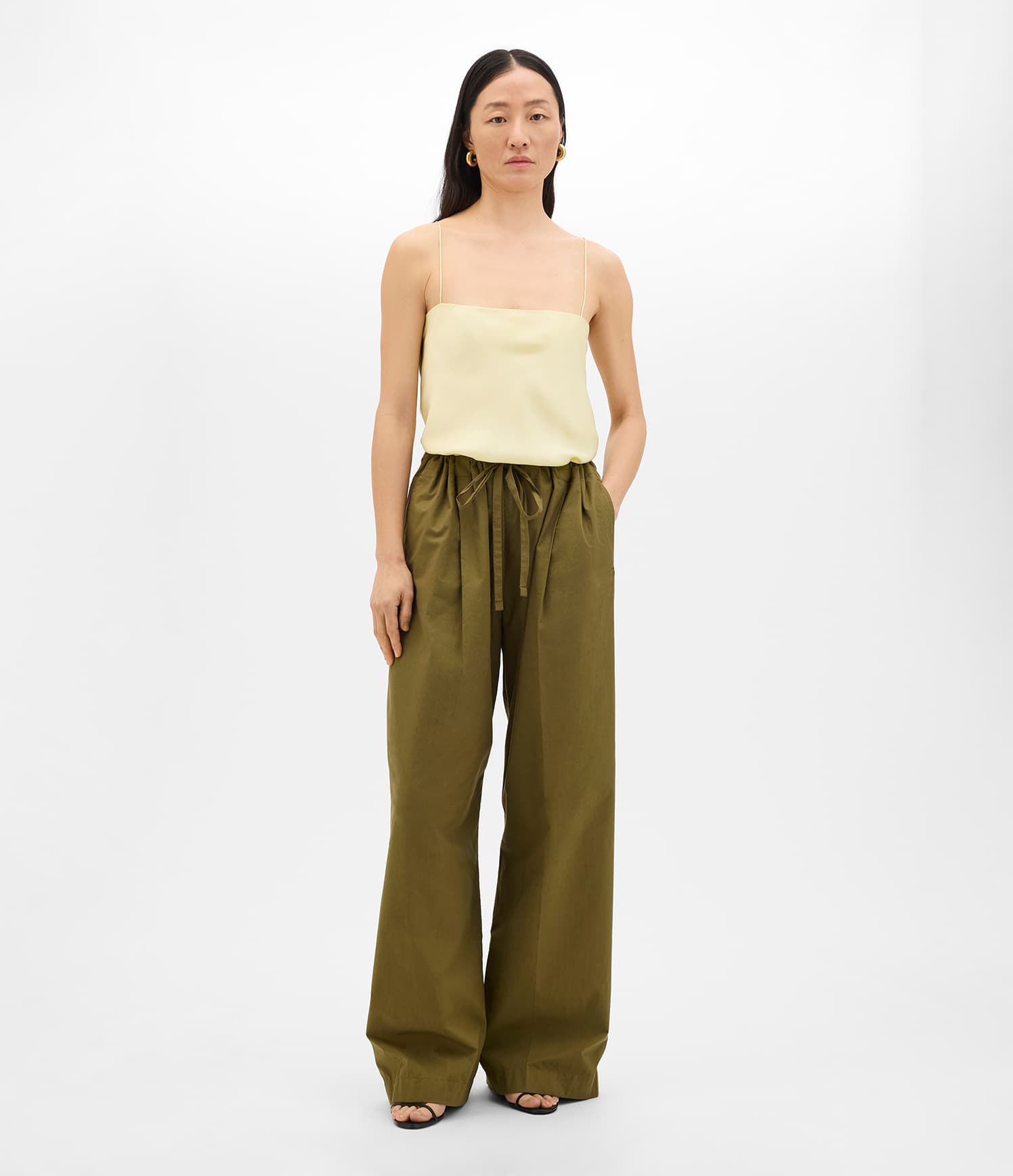 Poplin Drawcord Pant | Olive – Another Tomorrow