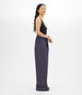 Another Tomorrow Drawcord Pant in Navy/White Stripe – Cotton Women's Trousers