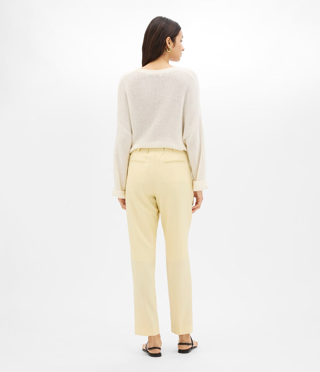 Another Tomorrow Peg Trouser in Sunlight – Wool Women's Trousers