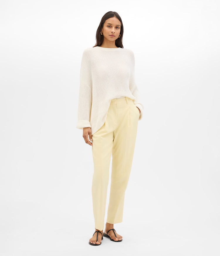 Another Tomorrow Peg Trouser in Sunlight – Wool Women's Trousers