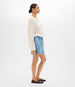 Another Tomorrow Draped Crew Knit in Off White – Cotton Women's Knitwear