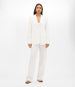 Another Tomorrow Relaxed Blazer in Off White – Linen Women's Jacket