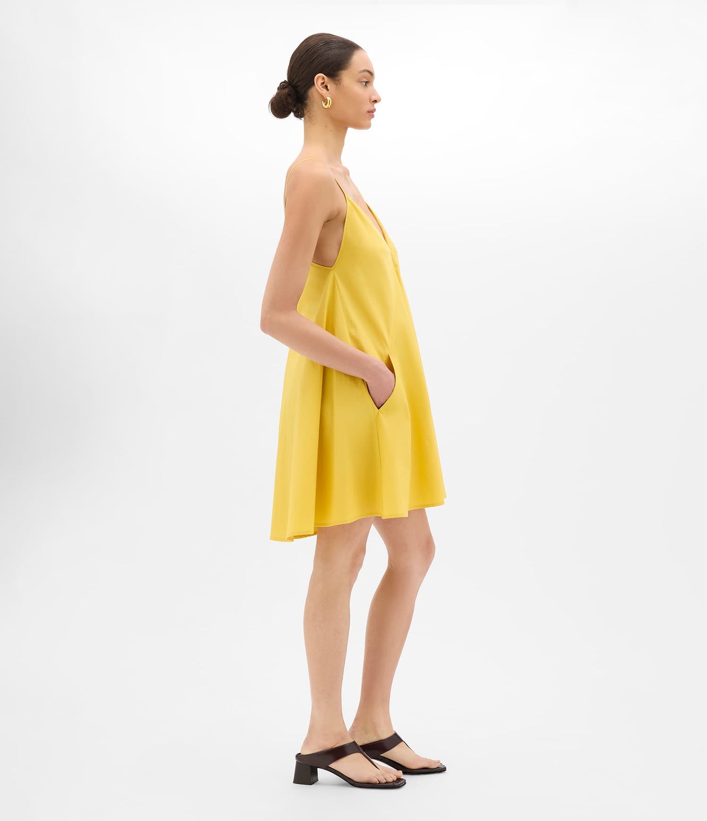 Another Tomorrow Flare Sun Dress in Sun – Cotton Women's Dress