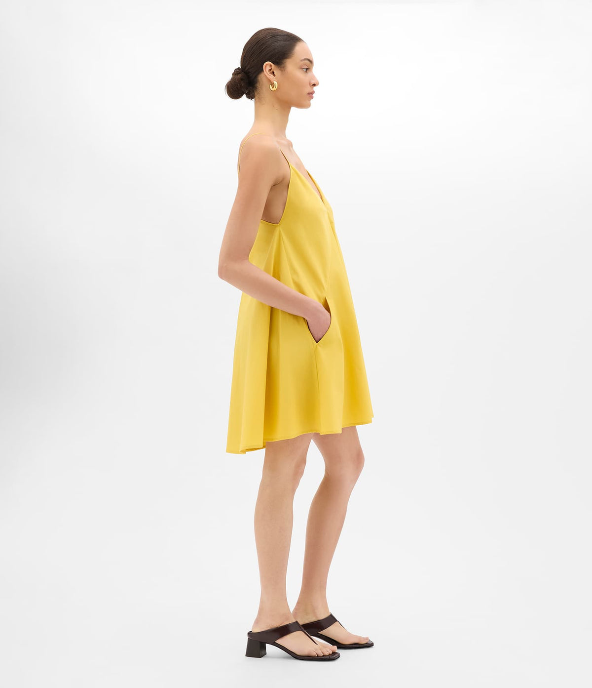 Another Tomorrow Flare Sun Dress in Sun – Cotton Women's Dress
