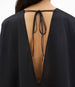Another Tomorrow Voile Caftan in Black – Cotton Women's Dress