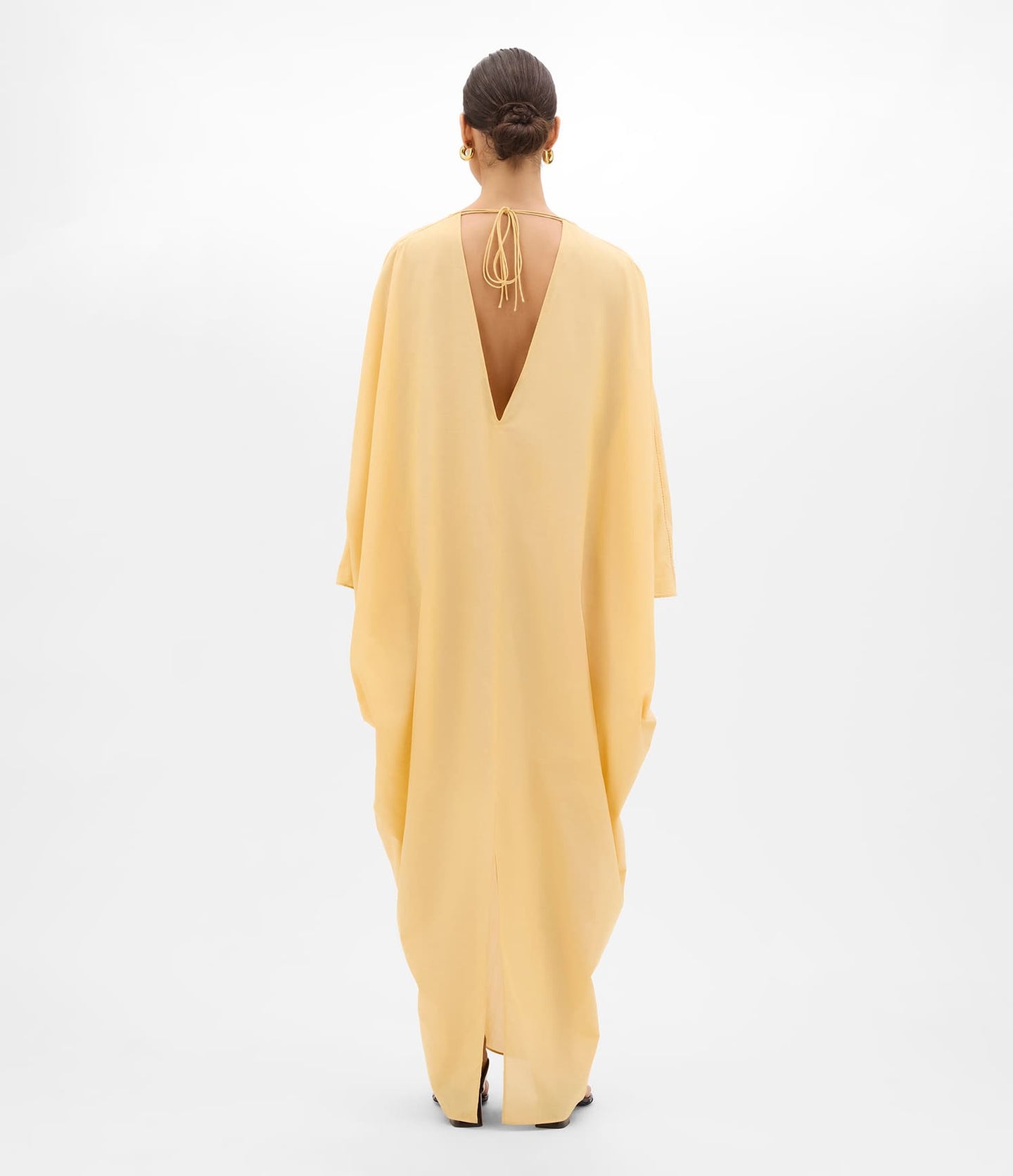 Another Tomorrow Voile Caftan in Mimosa – Cotton Women's Dress
