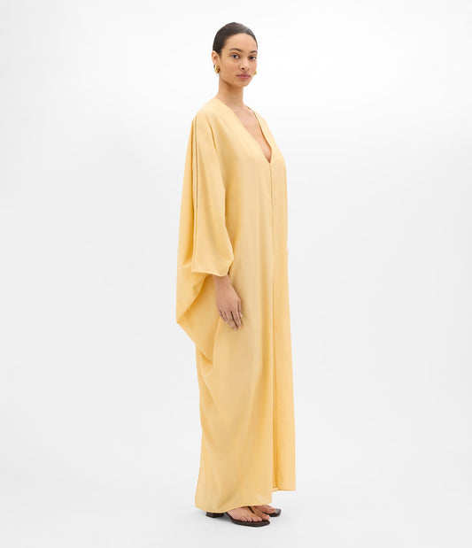 Another Tomorrow Voile Caftan in Mimosa – Cotton Women's Dress