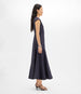 Another Tomorrow V Neck Day Dress in Midnight – Cotton Women's Dress
