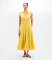 Another Tomorrow V Neck Day Dress in Sun – Cotton Women's Dress