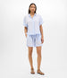 Another Tomorrow Voile Short Sleeve Shirt in Sky – Cotton Women's Trousers