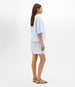Another Tomorrow Voile Short Sleeve Shirt in Sky – Cotton Women's Trousers