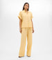 Another Tomorrow Voile Short Sleeve Shirt in Mimosa – Cotton Women's Trousers