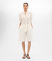 Another Tomorrow Gingham Blouse in Off White – Cotton Women's Top
