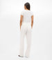 Another Tomorrow Flat Front Trouser in Off White – Linen Women's Trousers