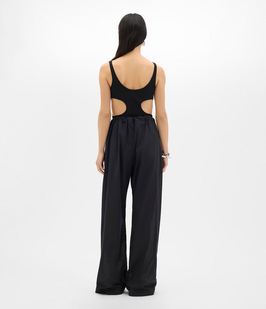 Another Tomorrow Cutout Tank in Black – Viscose Women's Top