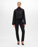 Eyelet Cropped Jacket | Black