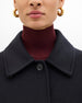 Fur Collar Balmacaan | Black