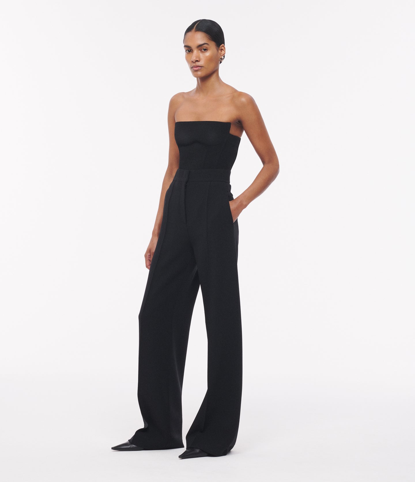 Double Face Architectural Bustier - Resale | Black