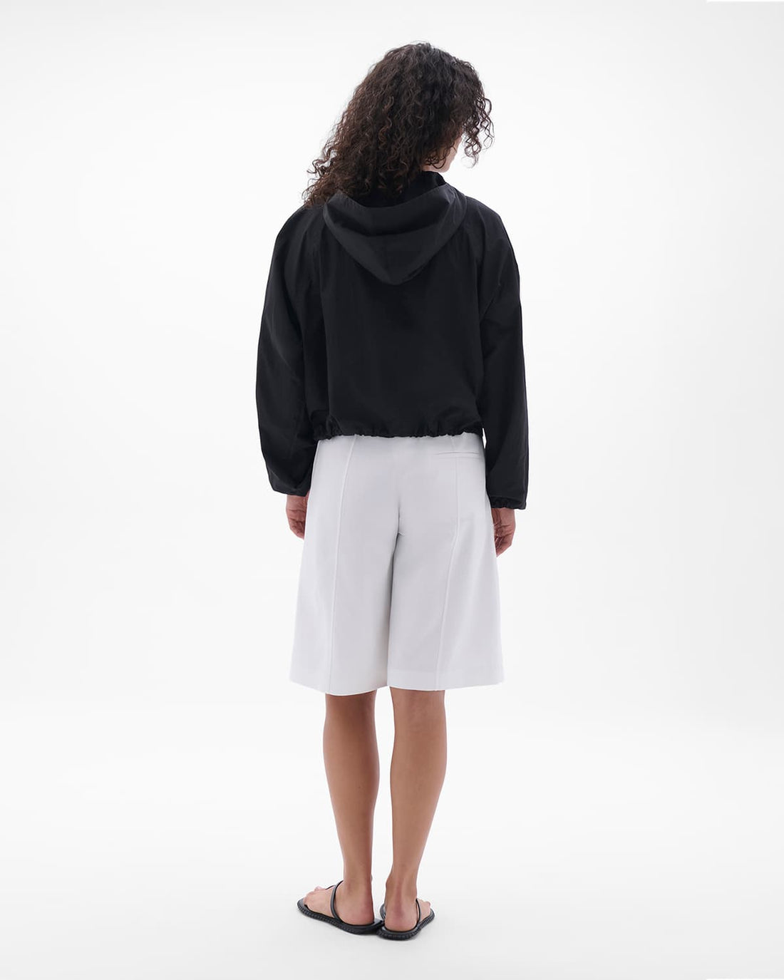 Recycled Nylon Short Blouson | Black