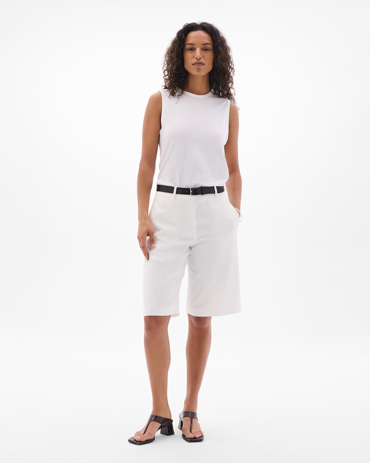 Sleeveless Tee | White