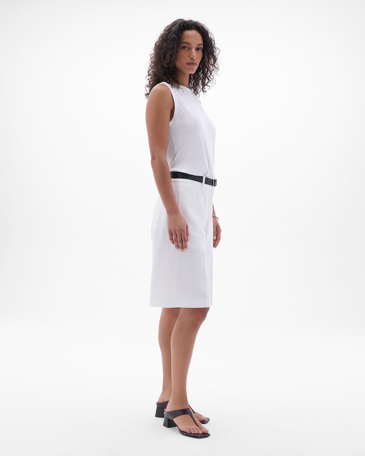 Sleeveless Tee | White