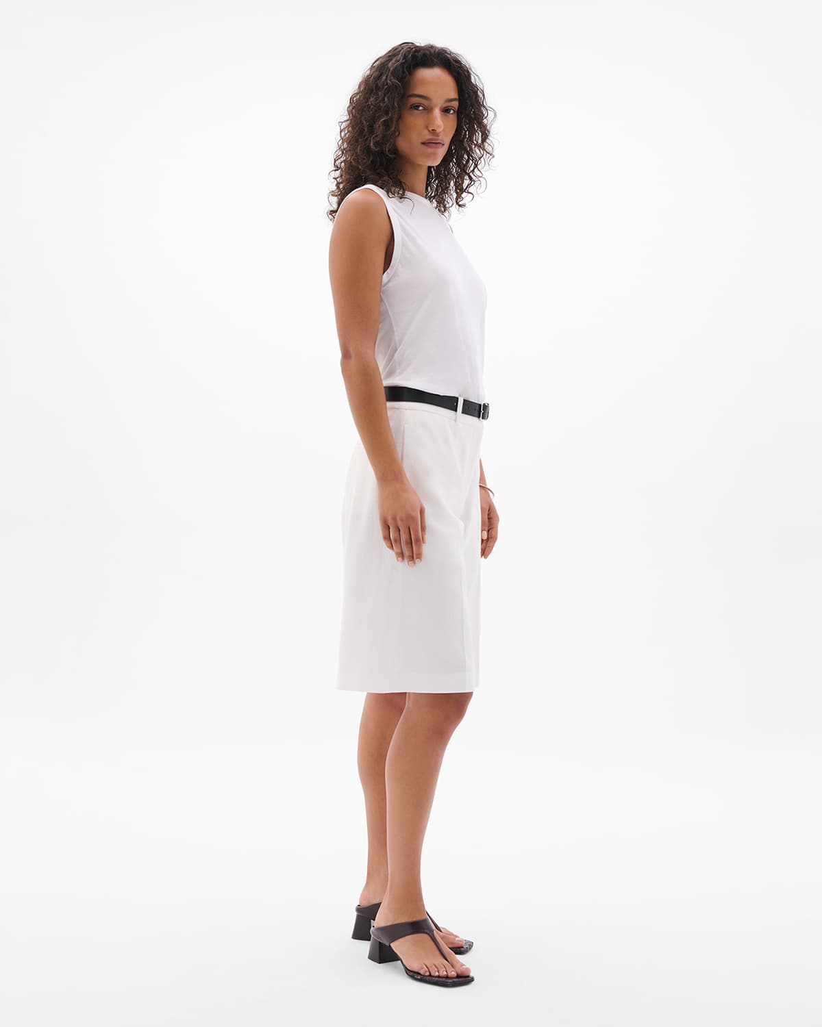 Sleeveless Tee | White