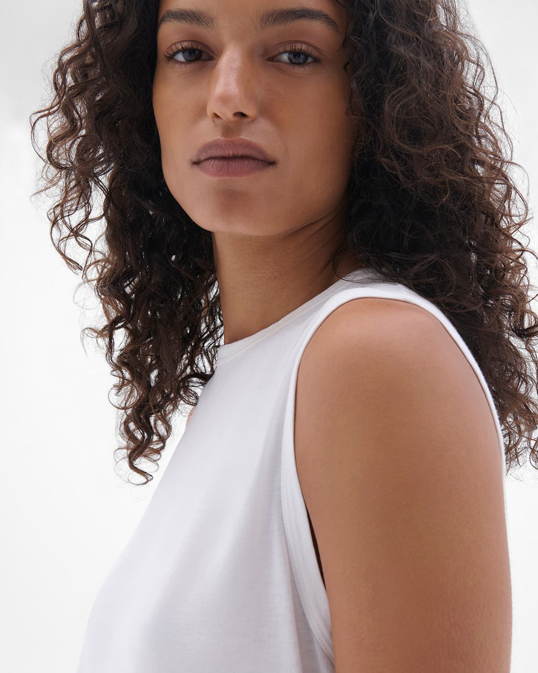 Sleeveless Tee | White