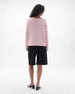 Another Tomorrow Draped Knit Sweater in Quartz – Cotton Women's Knitwear