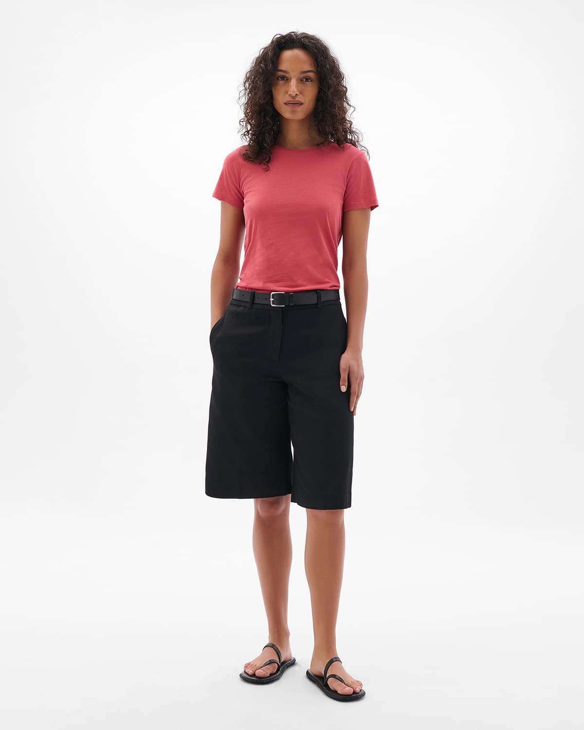 Crew Neck Tee | Rhubarb