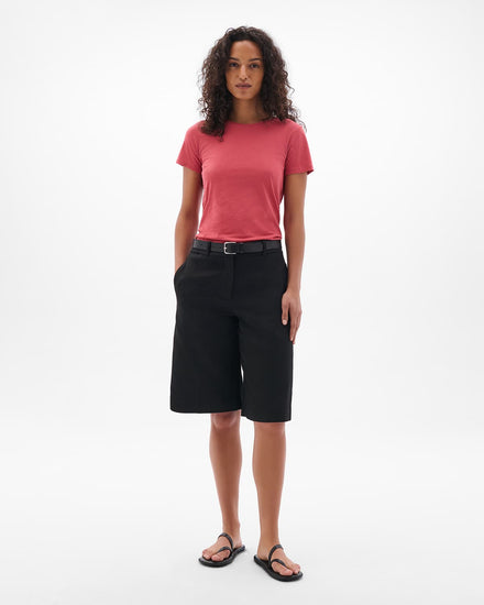 Crew Neck Tee | Rhubarb