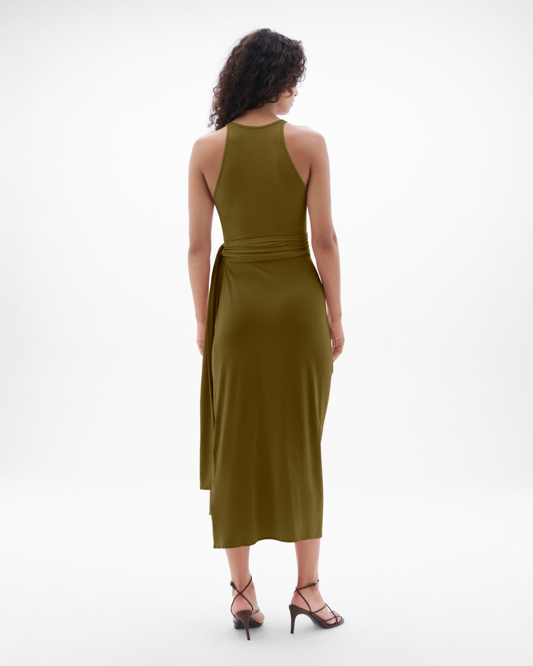 Sarong Tie Dress | Moss