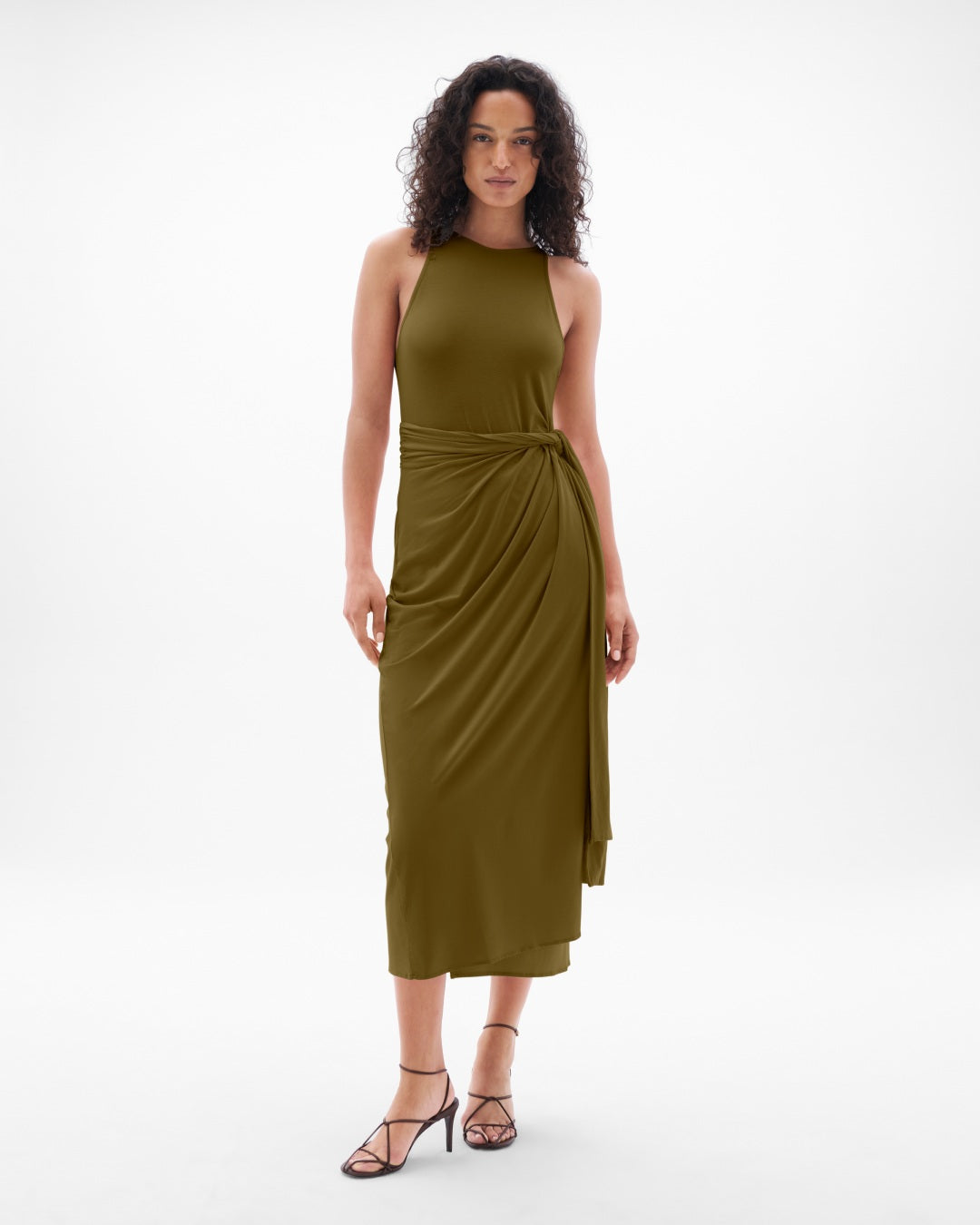 Sarong Tie Dress | Moss