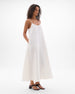 Gathered Back Dress | White