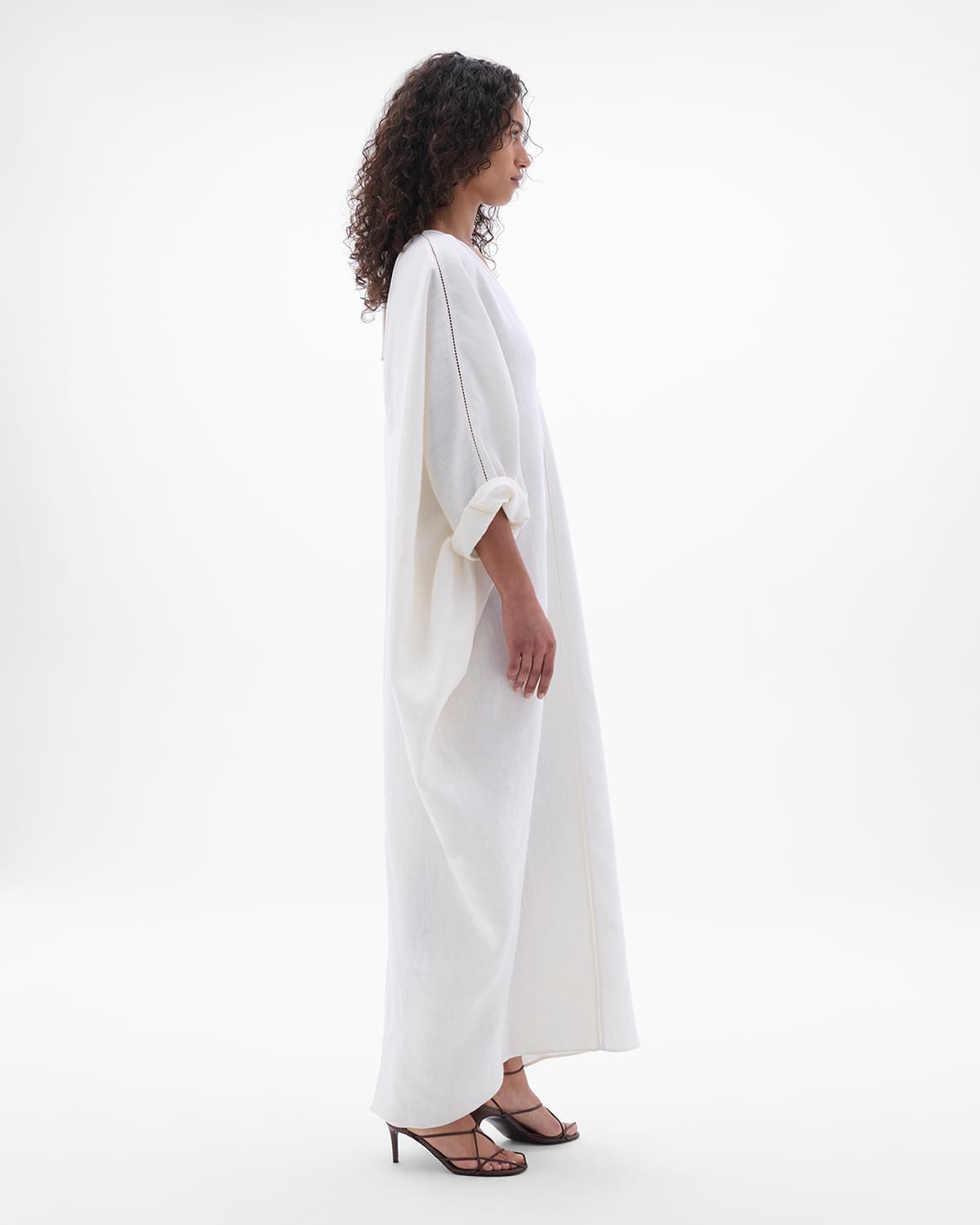 Another Tomorrow Hemp Caftan in White – Hemp Women's Dress