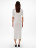 Another Tomorrow Elbow Sleeve Dress in White – Cotton Women's Dress