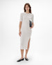 Another Tomorrow Elbow Sleeve Dress in White – Cotton Women's Dress