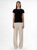 Another Tomorrow Fitted Tee in Black – Cotton Women's Top