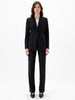 Another Tomorrow Single Button Jacket in Black – Wool Women's Jacket