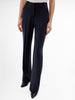 Another Tomorrow Slight Flare Trouser in Navy – Wool Women's Trousers