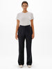 Another Tomorrow Slight Flare Trouser in Black – Wool Women's Trousers