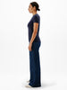 Another Tomorrow Crew Neck T-Shirt in Navy – Cotton Women's Top