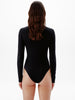 Another Tomorrow Turtleneck Bodysuit in Black – Cotton Women's Knitwear