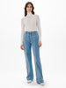 Another Tomorrow Turtleneck Bodysuit in White – Cotton Women's Knitwear