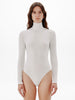 Another Tomorrow Turtleneck Bodysuit in White – Cotton Women's Knitwear